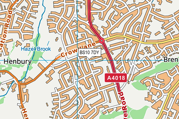 BS10 7DY map - OS VectorMap District (Ordnance Survey)