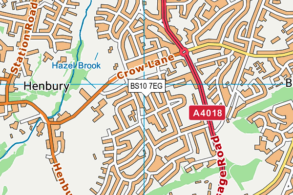 BS10 7EG map - OS VectorMap District (Ordnance Survey)