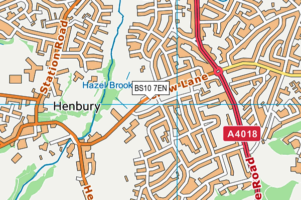 Henbury Swimming Pool (Closed) map (BS10 7EN) - OS VectorMap District (Ordnance Survey)