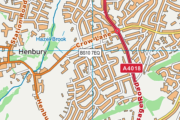 BS10 7EQ map - OS VectorMap District (Ordnance Survey)