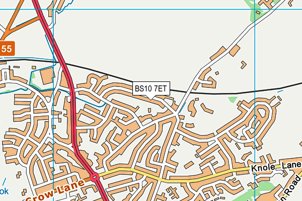 BS10 7ET map - OS VectorMap District (Ordnance Survey)
