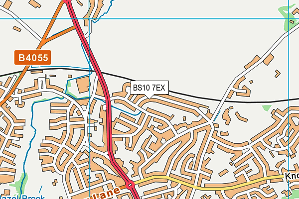 BS10 7EX map - OS VectorMap District (Ordnance Survey)