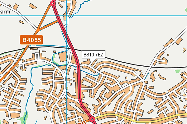 BS10 7EZ map - OS VectorMap District (Ordnance Survey)