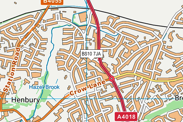 BS10 7JA map - OS VectorMap District (Ordnance Survey)