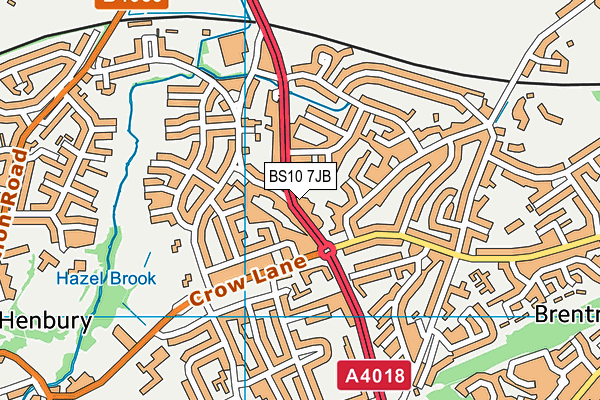 BS10 7JB map - OS VectorMap District (Ordnance Survey)