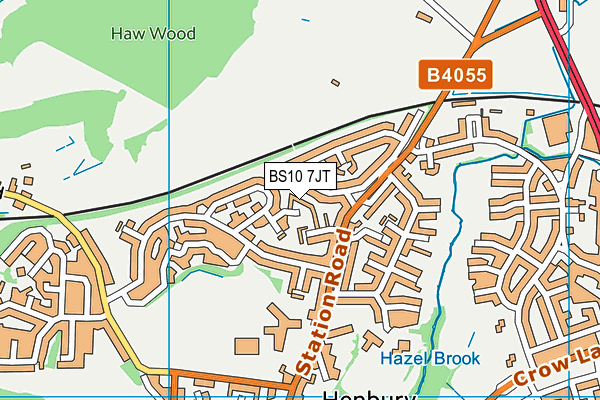BS10 7JT map - OS VectorMap District (Ordnance Survey)
