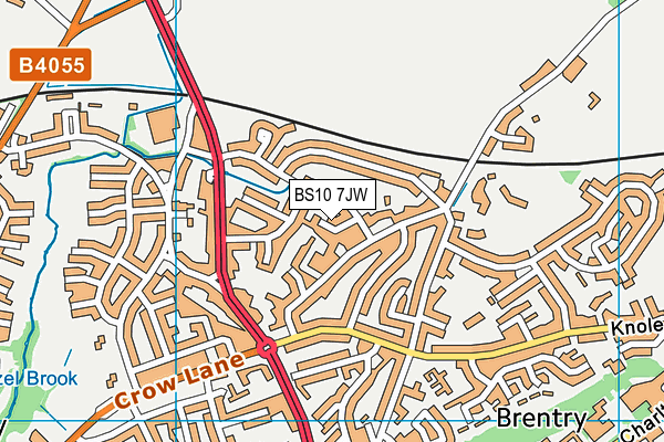 BS10 7JW map - OS VectorMap District (Ordnance Survey)