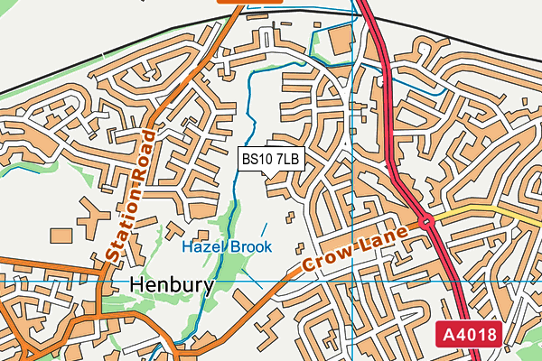 BS10 7LB map - OS VectorMap District (Ordnance Survey)