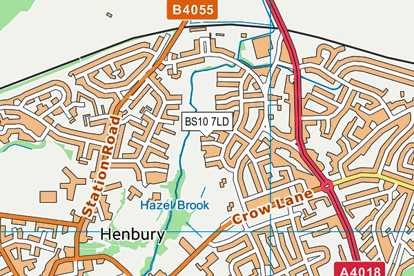 BS10 7LD map - OS VectorMap District (Ordnance Survey)