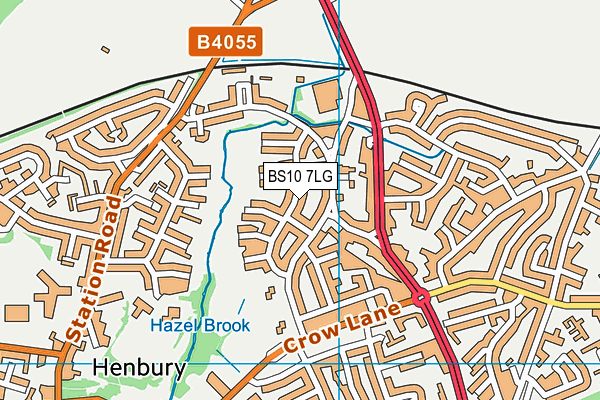 BS10 7LG map - OS VectorMap District (Ordnance Survey)