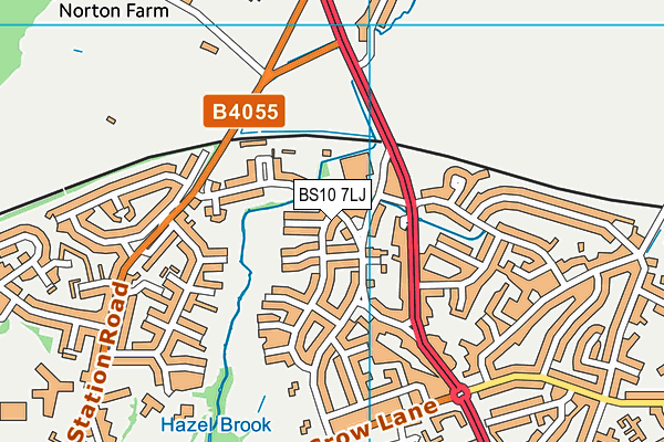 BS10 7LJ map - OS VectorMap District (Ordnance Survey)