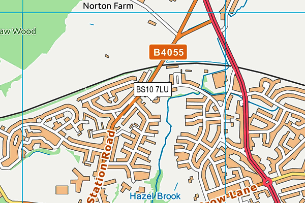 BS10 7LU map - OS VectorMap District (Ordnance Survey)