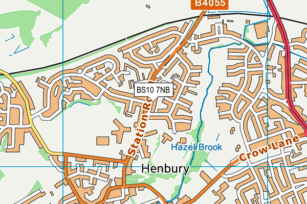 BS10 7NB map - OS VectorMap District (Ordnance Survey)