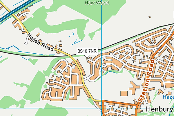 BS10 7NR map - OS VectorMap District (Ordnance Survey)