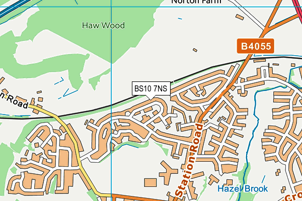 BS10 7NS map - OS VectorMap District (Ordnance Survey)