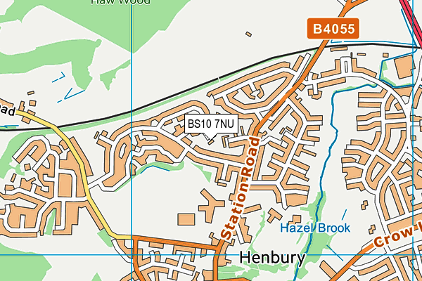 BS10 7NU map - OS VectorMap District (Ordnance Survey)