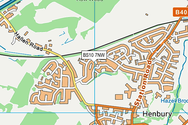 BS10 7NW map - OS VectorMap District (Ordnance Survey)