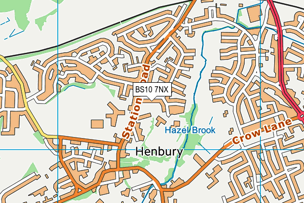 BS10 7NX map - OS VectorMap District (Ordnance Survey)