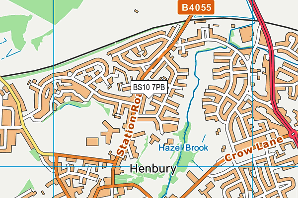 BS10 7PB map - OS VectorMap District (Ordnance Survey)