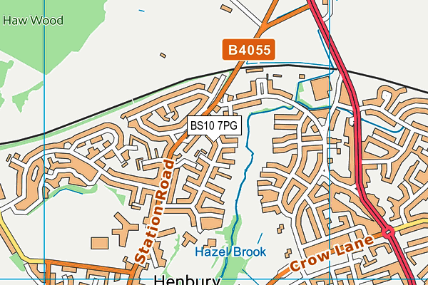 BS10 7PG map - OS VectorMap District (Ordnance Survey)