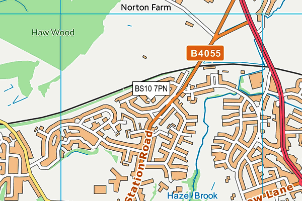 BS10 7PN map - OS VectorMap District (Ordnance Survey)