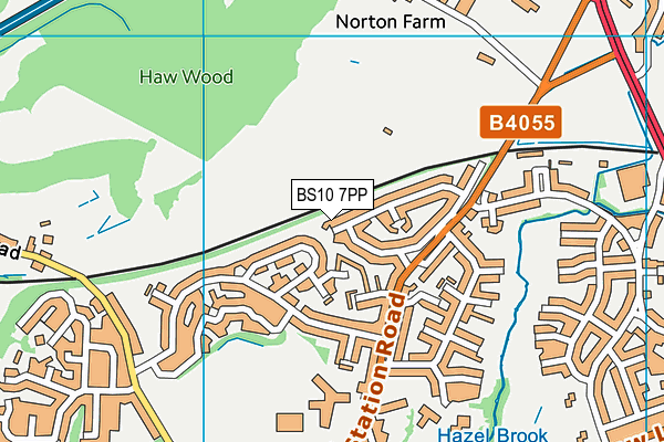 BS10 7PP map - OS VectorMap District (Ordnance Survey)