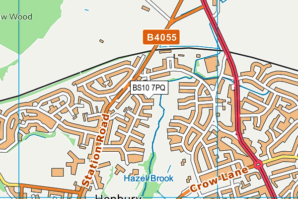 BS10 7PQ map - OS VectorMap District (Ordnance Survey)