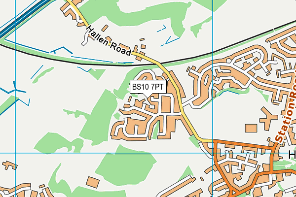 BS10 7PT map - OS VectorMap District (Ordnance Survey)