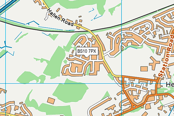 BS10 7PX map - OS VectorMap District (Ordnance Survey)