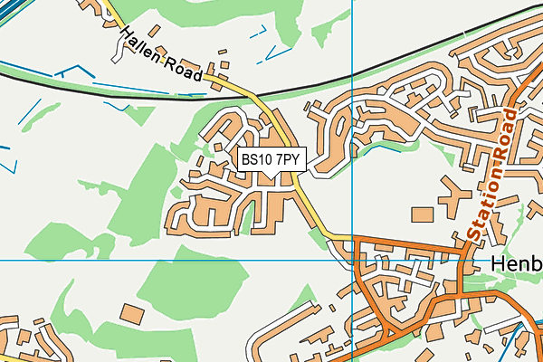 BS10 7PY map - OS VectorMap District (Ordnance Survey)