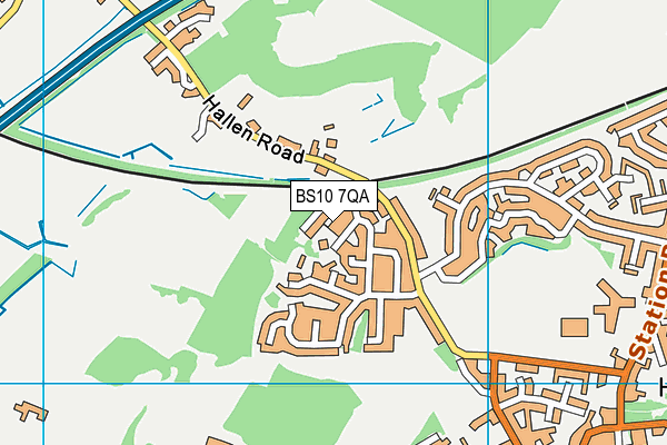 BS10 7QA map - OS VectorMap District (Ordnance Survey)