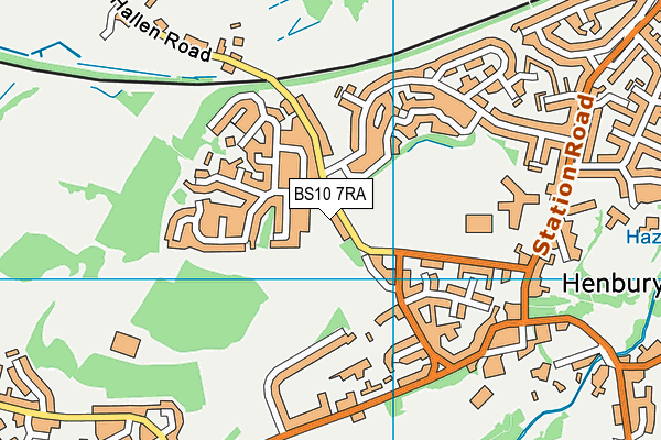 BS10 7RA map - OS VectorMap District (Ordnance Survey)