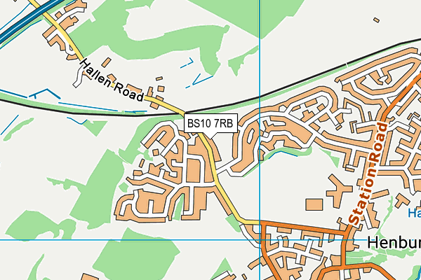 BS10 7RB map - OS VectorMap District (Ordnance Survey)