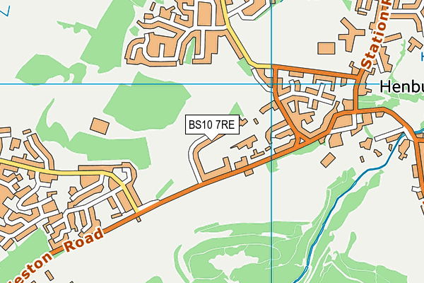 BS10 7RE map - OS VectorMap District (Ordnance Survey)