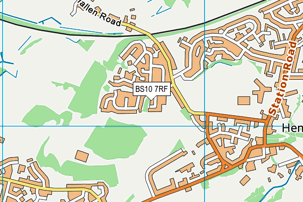 BS10 7RF map - OS VectorMap District (Ordnance Survey)