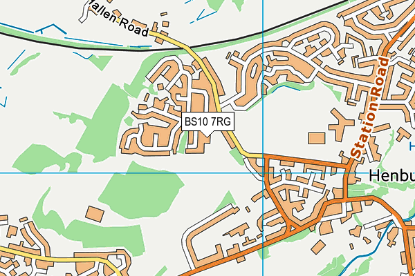 BS10 7RG map - OS VectorMap District (Ordnance Survey)