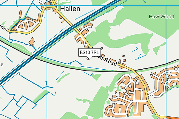 BS10 7RL map - OS VectorMap District (Ordnance Survey)