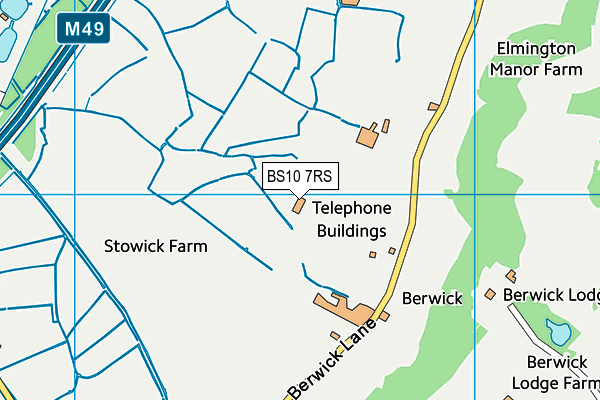 BS10 7RS map - OS VectorMap District (Ordnance Survey)