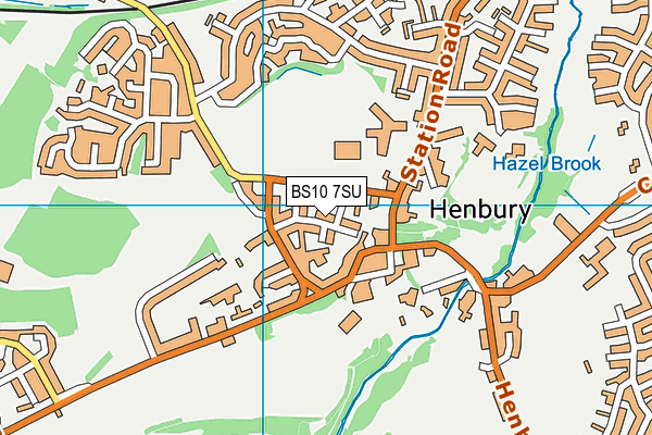 BS10 7SU map - OS VectorMap District (Ordnance Survey)