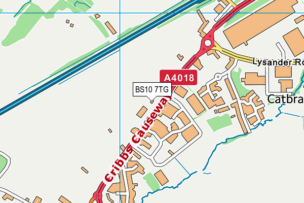 BS10 7TG map - OS VectorMap District (Ordnance Survey)