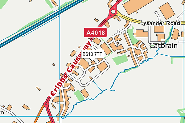 BS10 7TT map - OS VectorMap District (Ordnance Survey)