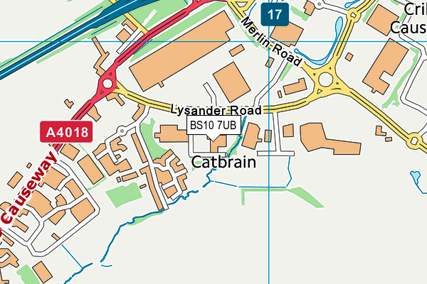 BS10 7UB map - OS VectorMap District (Ordnance Survey)