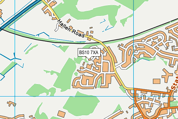BS10 7XA map - OS VectorMap District (Ordnance Survey)