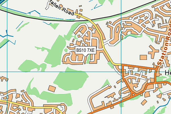 BS10 7XE map - OS VectorMap District (Ordnance Survey)