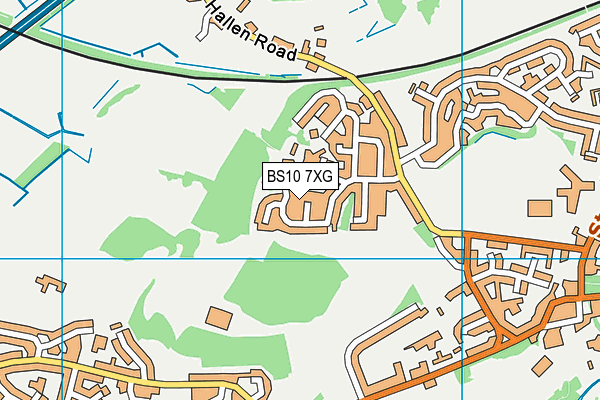 BS10 7XG map - OS VectorMap District (Ordnance Survey)
