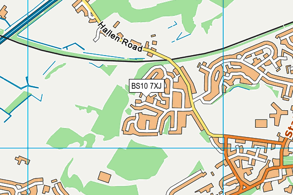 BS10 7XJ map - OS VectorMap District (Ordnance Survey)