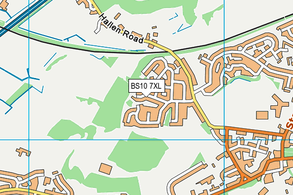 BS10 7XL map - OS VectorMap District (Ordnance Survey)