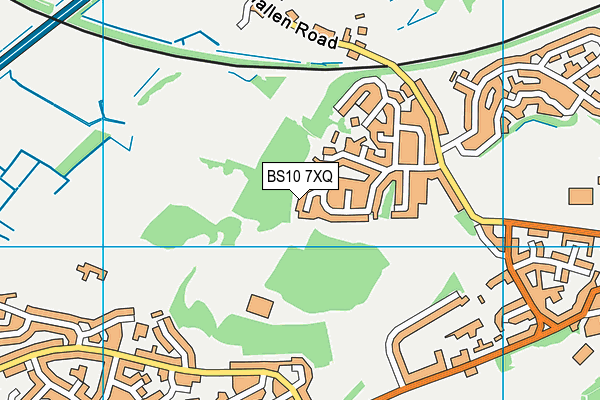 BS10 7XQ map - OS VectorMap District (Ordnance Survey)