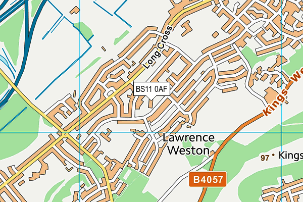 BS11 0AF map - OS VectorMap District (Ordnance Survey)
