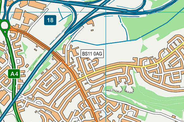 BS11 0AG map - OS VectorMap District (Ordnance Survey)